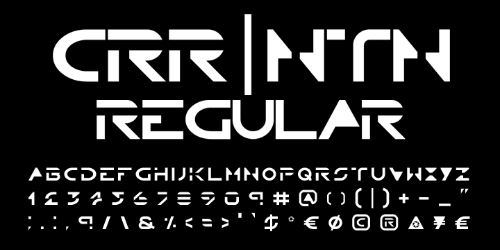 Пример шрифта CRR NTN